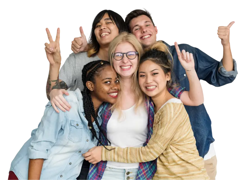 a group of smiling young adults