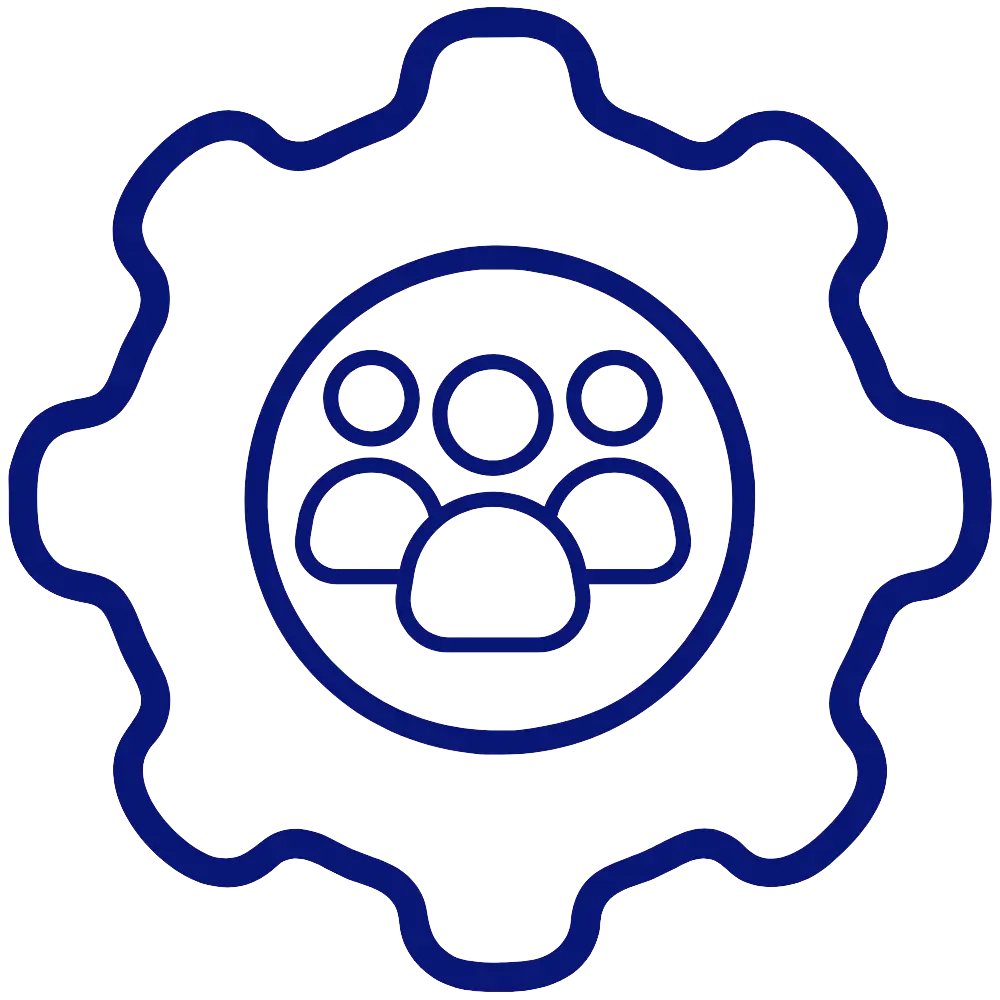 a blue and black logo