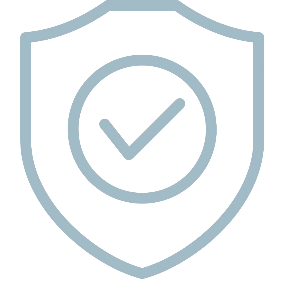 a shield with a check mark