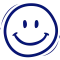 We Have Fun a blue smiley face with a black background